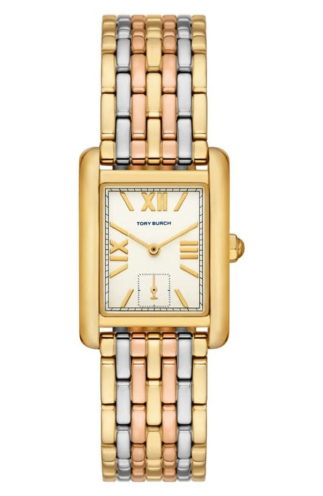 Tory Burch The Eleanor Bracelet Watch, 25mm x 34mm in Tri-Tone at Nordstrom