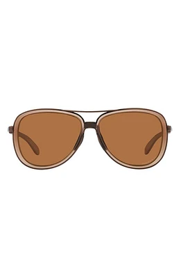 Oakley Split Time 58mm Prizm Polarized Pilot Sunglasses in Bronze at Nordstrom