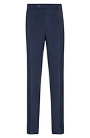 Samuelsohn Flat Front Super 130s Wool Pants in Navy at Nordstrom, Size 36