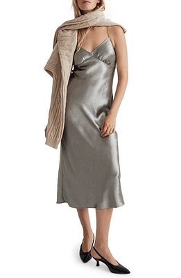 Madewell The Layton Midi Slipdress Dusk Grey at Nordstrom,