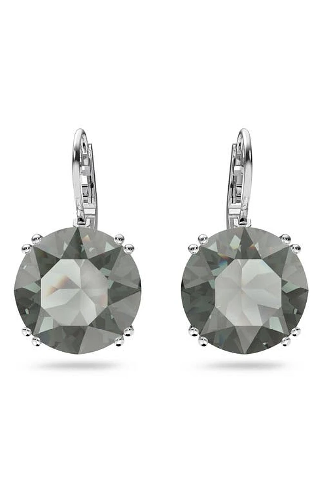 Swarovski Millenia Round Crystal Drop Earrings in Charcoal at Nordstrom