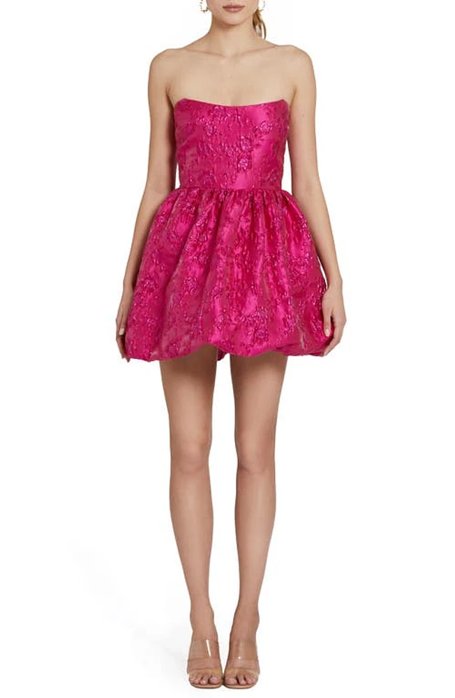 Amanda Uprichard Addison Sequin Brocade Bubble Hem Cocktail Dress Rosebud at Nordstrom,