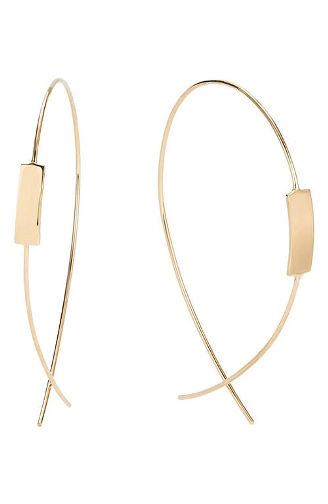 Lana Small Tag Upside Down Hoop Earrings in Yellow at Nordstrom