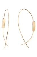 Lana Small Tag Upside Down Hoop Earrings in Yellow at Nordstrom