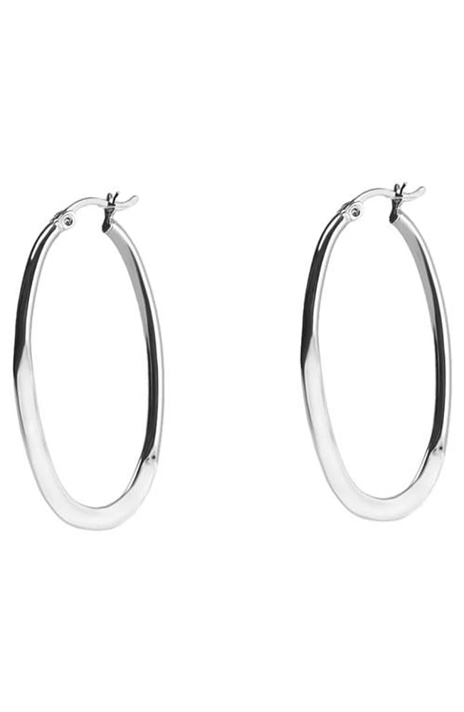 Argento Vivo Sterling Silver Oval Hoop Earrings at Nordstrom