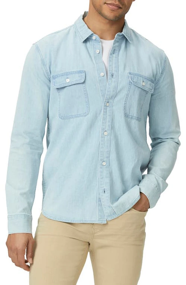 PAIGE Martin Chambray Button-Up Shirt Asher at Nordstrom,