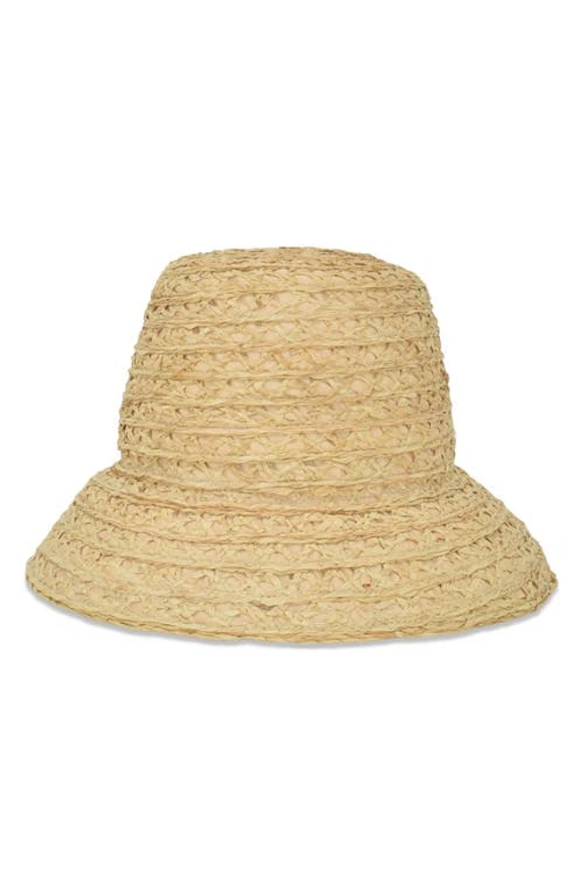 Gigi Burris Millinery Ida Packable Bucket Hat in Natural at Nordstrom, Size Medium