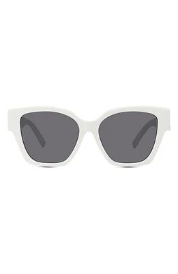 Givenchy 4G 56mm Square Sunglasses in Ivory /Smoke Mirror at Nordstrom