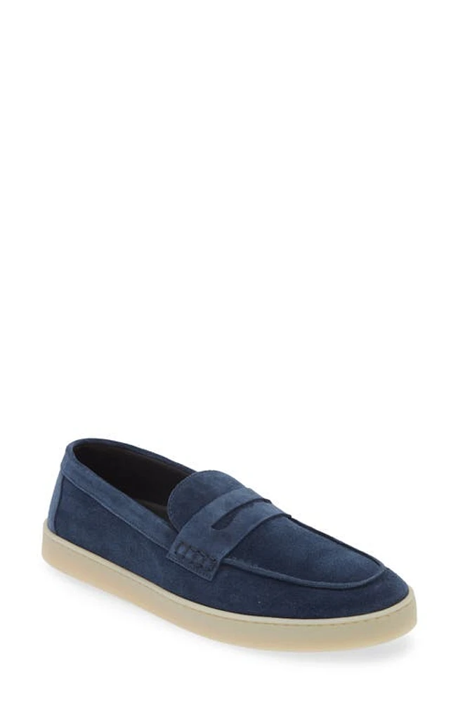 Canali Sneaker Sole Penny Loafer Blue at Nordstrom,