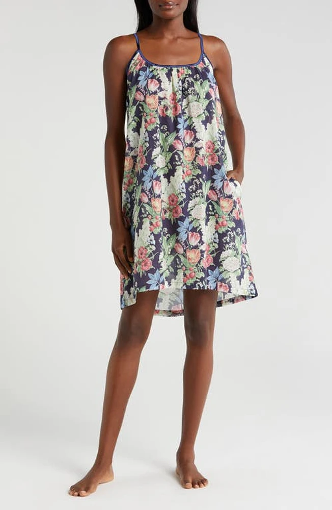 Papinelle Clara Cotton Nightgown Navy at Nordstrom,