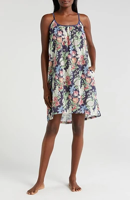 Papinelle Clara Cotton Nightgown Navy at Nordstrom,