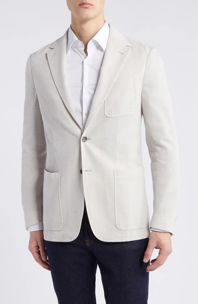 Canali Trim Fit Knit Cotton Blend Sport Coat at Nordstrom