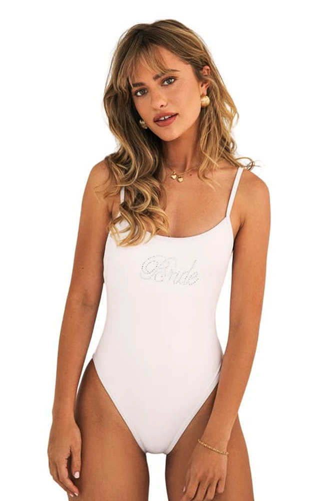 Dippin Daisys Star Scoop Neckline One Piece White at Nordstrom,