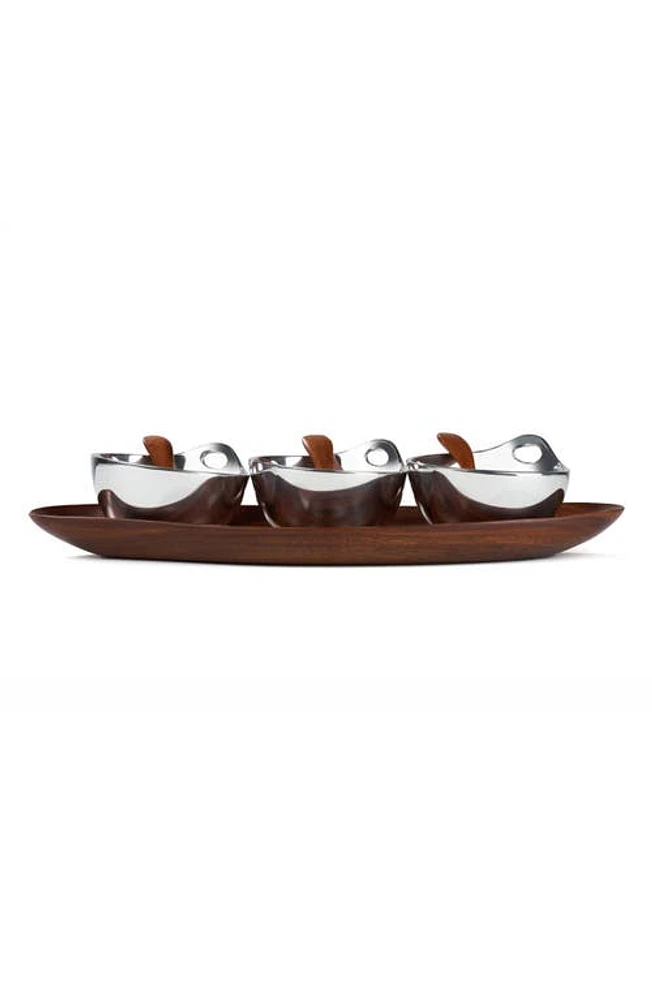 Nambé Portables Triple Condiment Serving Set in Brown at Nordstrom