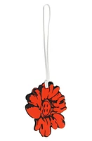 Christian Louboutin x Shun Sudo Button Flower Leather Bag Charm in Black-Red at Nordstrom