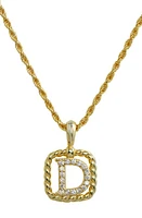 SAVVY CIE JEWELS Initial Pendant Necklace in Yellow-D at Nordstrom