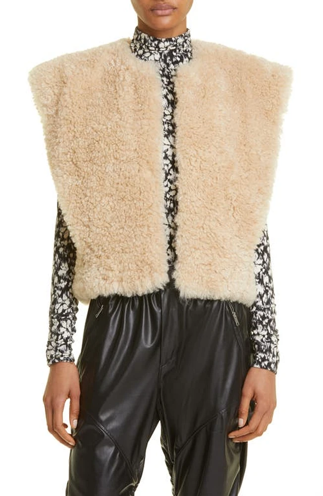 Isabel Marant Étoile Feliz Faux Shearling Vest Ecru at Nordstrom,