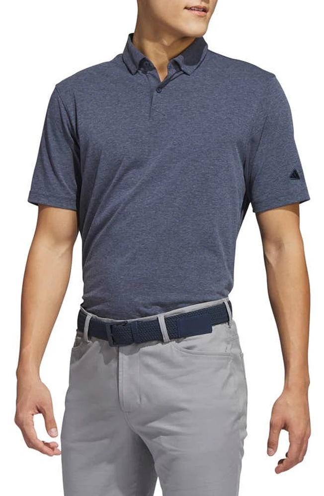 adidas Golf Go-To Mélange Polo Shirt Collegiate Navy at Nordstrom,