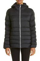 Moncler Pluvis Logo Down Puffer Jacket Black at Nordstrom,