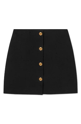 Versace Front Button Skirt in Black at Nordstrom, Size 6 Us