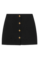 Versace Front Button Skirt in Black at Nordstrom, Size 6 Us