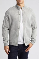 Peter Millar Crown Crafted Cotton & Cashmere French Terry Jacket British Grey at Nordstrom,