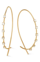 Lana Solo Small Upside Down Hoop Earrings in Yellow Gold/Diamond at Nordstrom