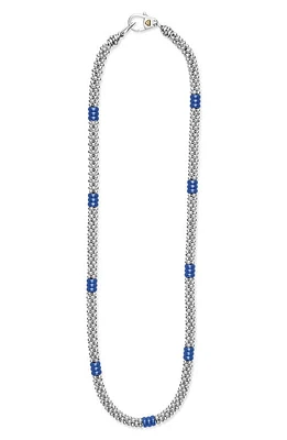 LAGOS Blue Caviar Ceramic Collar Necklace in Ultramarine at Nordstrom, Size 16