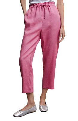 MANGO Drawstring Linen Pants Light Pastel at Nordstrom,