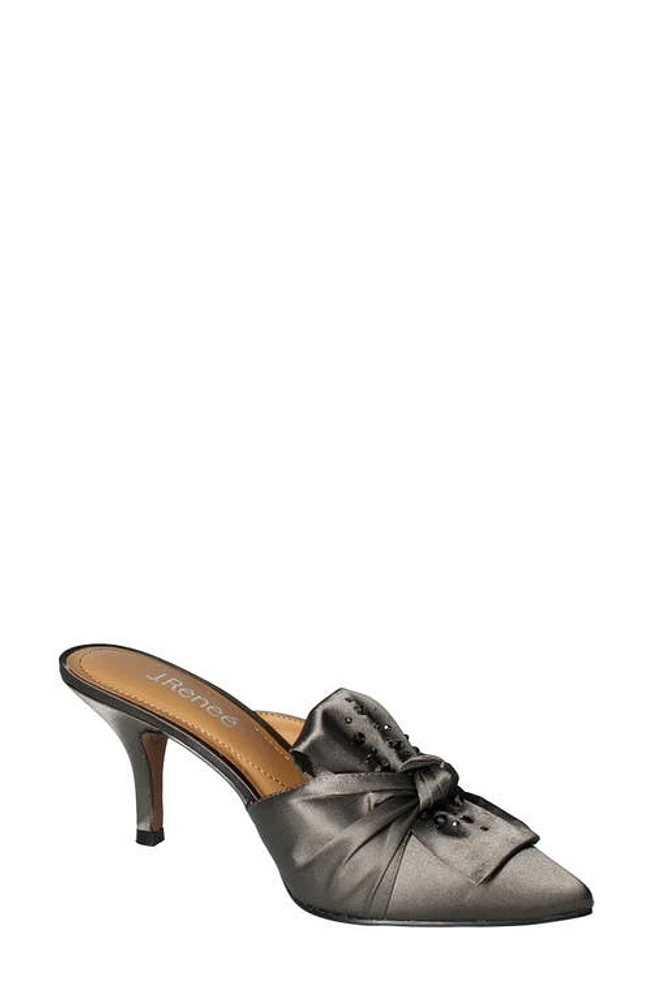 J. Reneé Mianna Kitten Heel Pointed Toe Mule Dark Gray at Nordstrom,