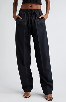 Alexander Wang Articulated Mixed Media Pants Black at Nordstrom,