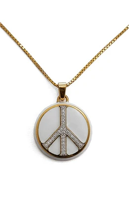 David Webb Motif Peace Pendant Necklace in Yellow Gold at Nordstrom, Size 16