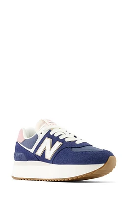 New Balance 574 Sneaker in Vintage Indigo/Pink Moon at Nordstrom, Size 9