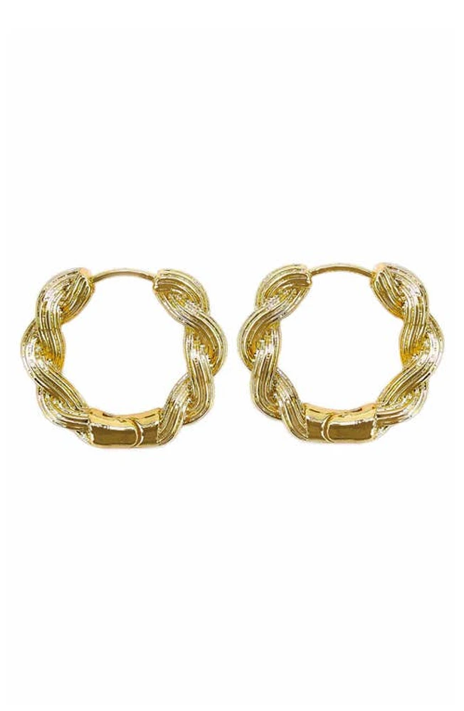 Panacea Twist Hoop Earrings in Gold at Nordstrom