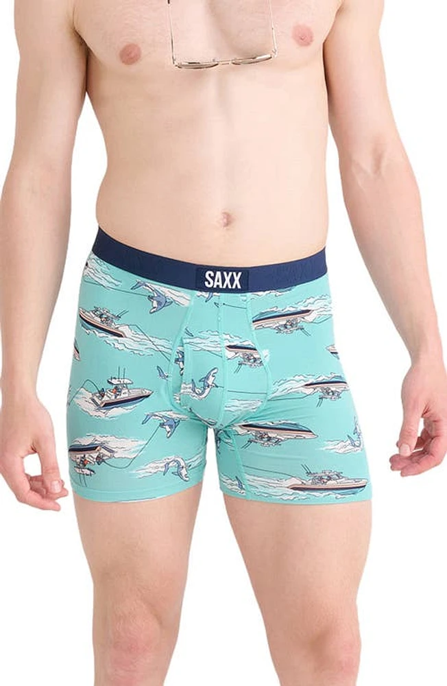 SAXX Ultra Super Soft Relaxed Fit Boxer Briefs Sharkski- Turquoise at Nordstrom,