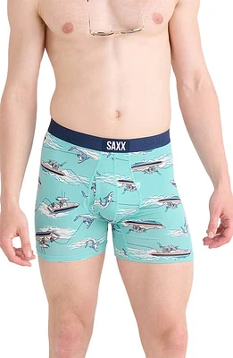 SAXX Ultra Super Soft Relaxed Fit Boxer Briefs Sharkski- Turquoise at Nordstrom,