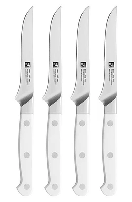 ZWILLING Pro Le Blanc 4-Piece Steak Knife Set in Silver at Nordstrom