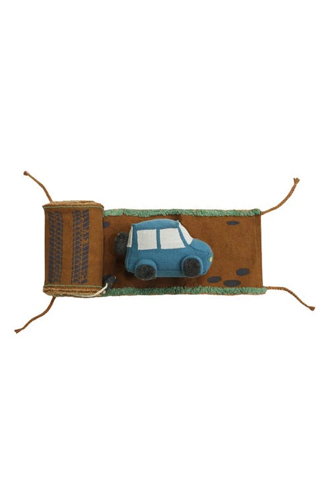 Lorena Canals Safari Car Ride N' Roll Bag in Petrol Blue Toffee Natural Red at Nordstrom