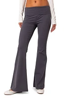 EDIKTED Naomi Flare Leggings Dark-Gray at Nordstrom,