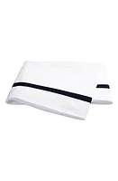 Matouk Lowell 600 Thread Count Flat Sheet in Navy at Nordstrom