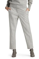 St. John Collection Melange Stretch Wool Flannel Pants Light Heather Gray at Nordstrom,