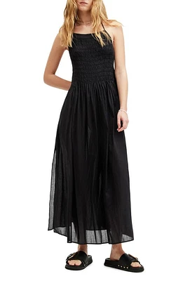 AllSaints Iris Halter Dress Black at Nordstrom, Us