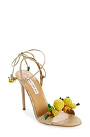 Aquazzura Citrus Punch Ankle Strap Sandal Natural/Yellow at Nordstrom,