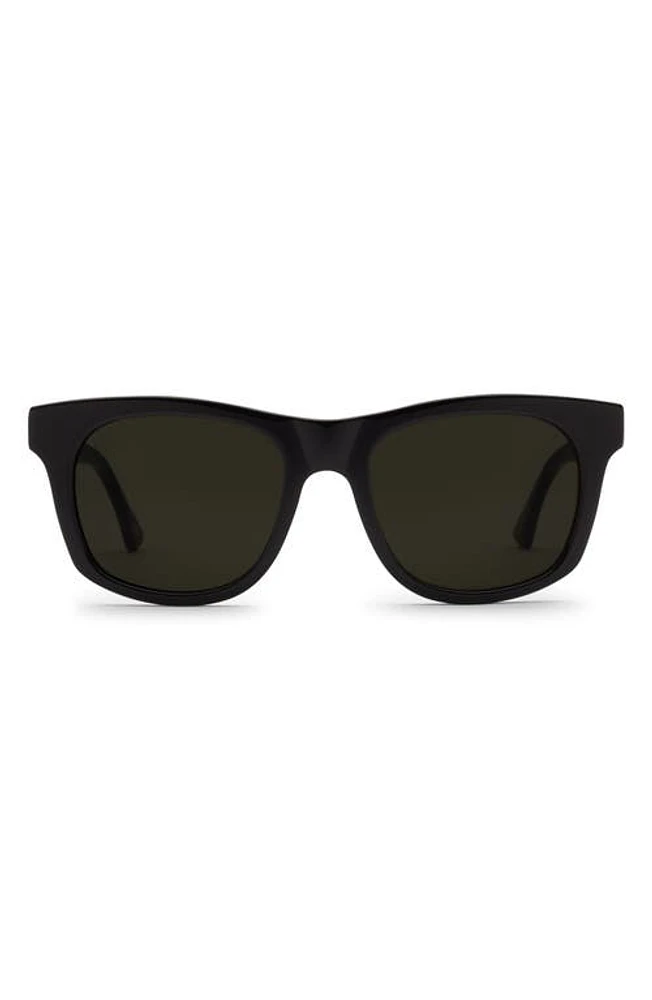 Electric Modena 52mm Polarized Rectangular Sunglasses in Gloss Black/Grey Polar at Nordstrom