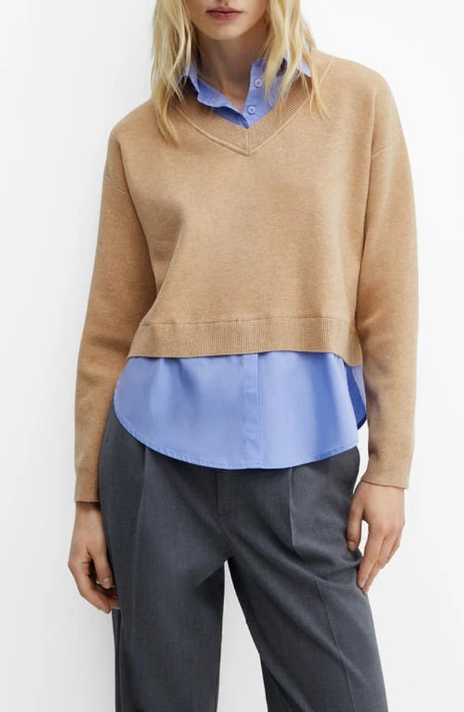 MANGO Layered Look Sweater at Nordstrom,