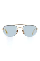 David Beckham Eyewear 53mm Geometric Sunglasses in Gold Beige Horn at Nordstrom