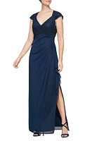 Alex Evenings Cap Sleeve Empire Waist Evening Gown at Nordstrom,