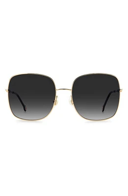 Carolina Herrera Square Sunglasses in Gold /Grey Shaded at Nordstrom