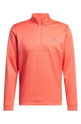 adidas Golf Ultimate365 Quarter Zip Pullover Preloved Scarlet at Nordstrom,