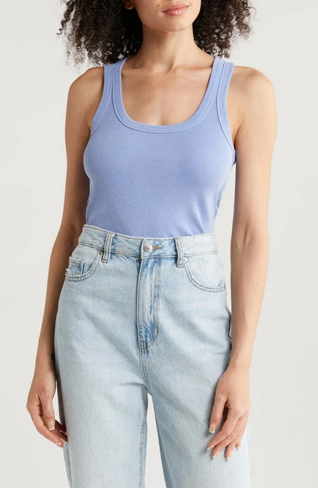 Marine Layer Lexi Garment Dyed Rib Tank Lavender at Nordstrom,